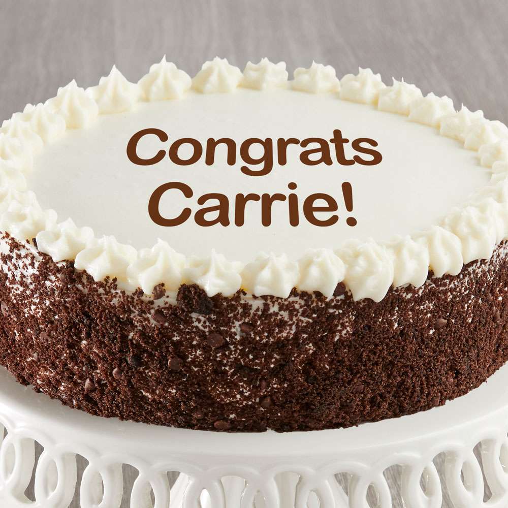 Image of Personalized Chocolate and Vanilla Cake