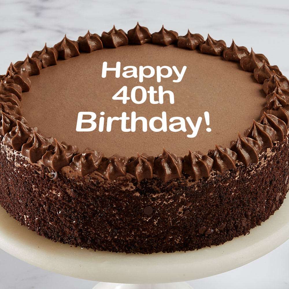 Image of Happy 40th Birthday Double Chocolate Cake