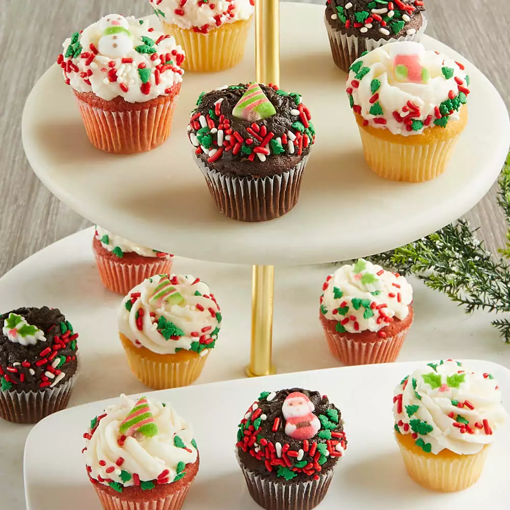 Image of Mini Holiday Cupcakes