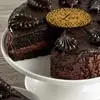 Zoomed in Image of Chocolate Mousse Torte Cake