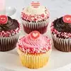 Zoomed in Image of JUMBO Sweetheart Cupcakes