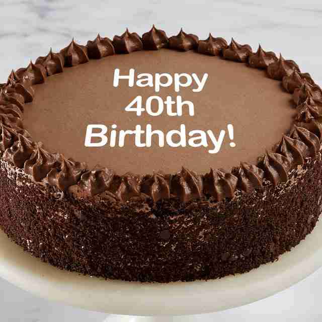 Image of Happy 40th Birthday Double Chocolate Cake