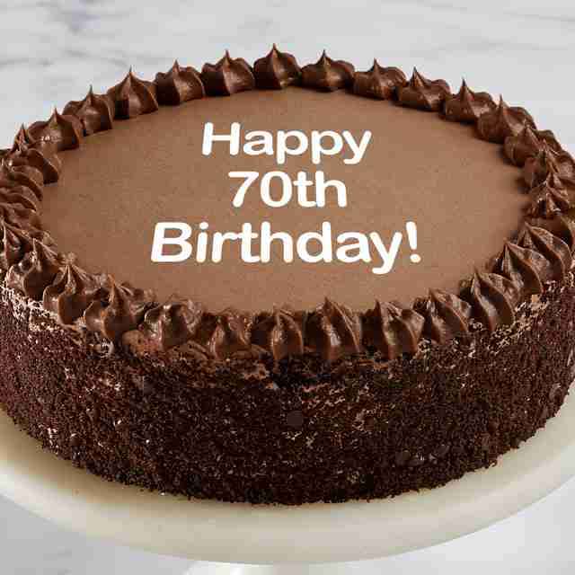 Image of Happy 70th Birthday Double Chocolate Cake