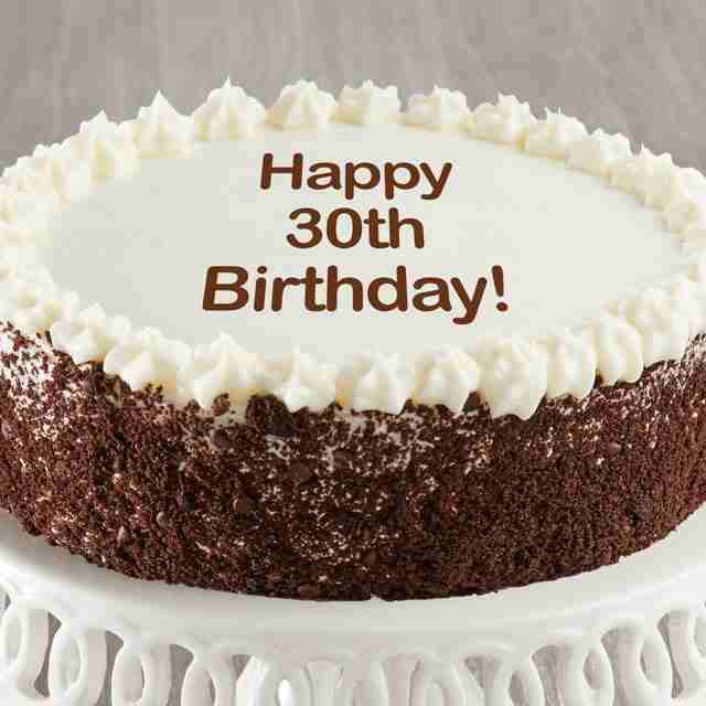 Image of Happy 30th Birthday Chocolate and Vanilla Cake