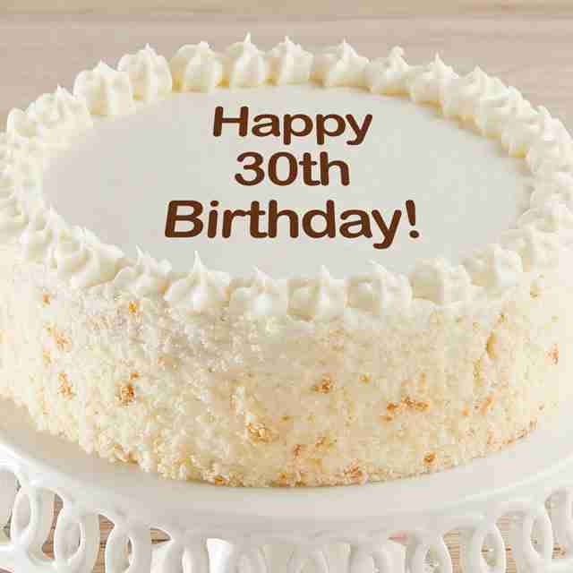 Image of Happy 30th Birthday Vanilla Cake