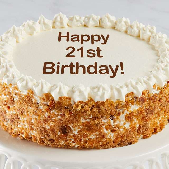 Image of Happy 21st Birthday Carrot Cake