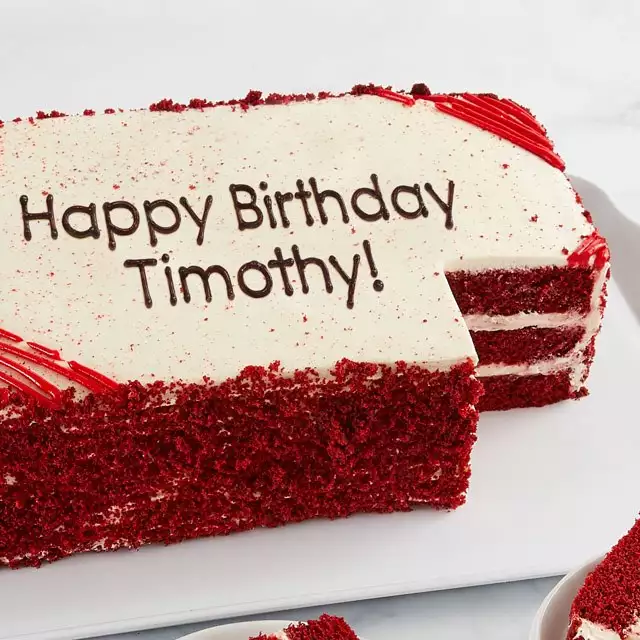 Image of Personalized Red Velvet Sheet Cake