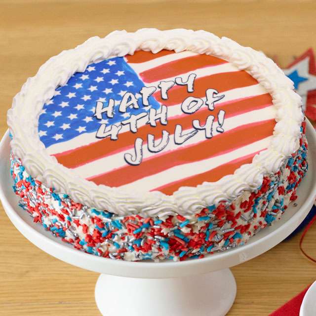 image of Fourth of July Flag Cake 