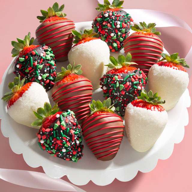 image of 12pc Holly Jolly Strawberries