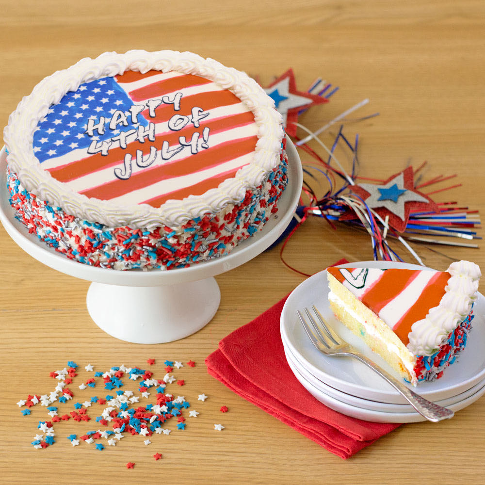  Fourth of July Flag Cake 