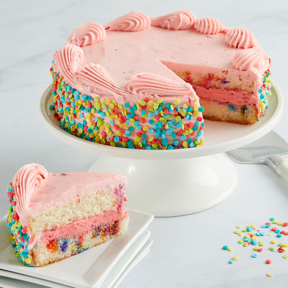  Strawberry Funfetti Cake