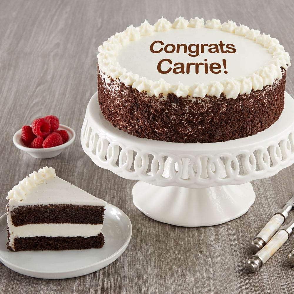 Image of Personalized Chocolate and Vanilla Cake