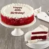 Wide View Image Happy 40th Birthday Red Velvet Cake