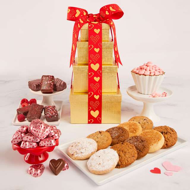 Solid Gold Valentines Day Tower